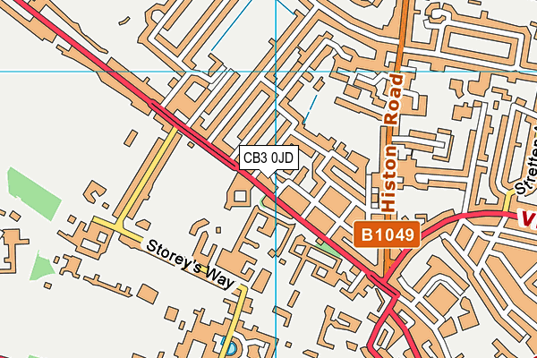 CB3 0JD map - OS VectorMap District (Ordnance Survey) CB3 0JD map - OS VectorMap District (Ordnance Survey)