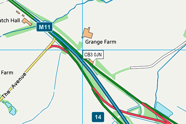 CB3 0JN map - OS VectorMap District (Ordnance Survey) CB3 0JN map - OS VectorMap District (Ordnance Survey)
