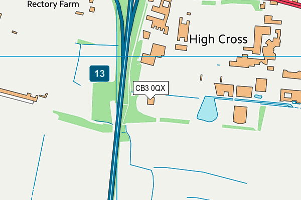 CB3 0QX map - OS VectorMap District (Ordnance Survey) CB3 0QX map - OS VectorMap District (Ordnance Survey)