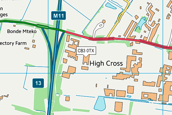CB3 0TX map - OS VectorMap District (Ordnance Survey) CB3 0TX map - OS VectorMap District (Ordnance Survey)