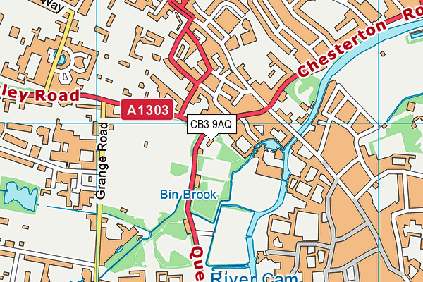 CB3 9AQ map - OS VectorMap District (Ordnance Survey) CB3 9AQ map - OS VectorMap District (Ordnance Survey)