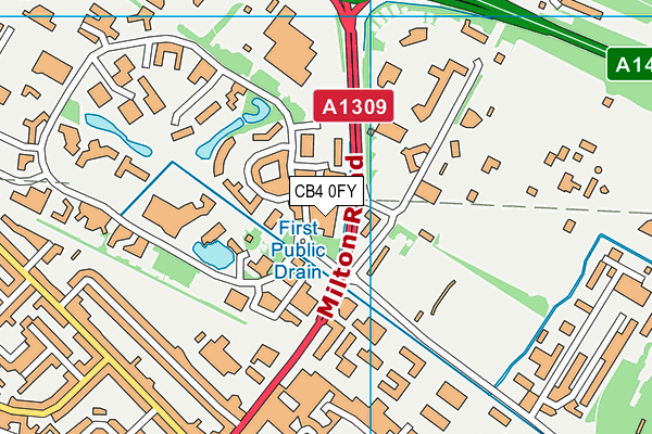 CB4 0FY map - OS VectorMap District (Ordnance Survey) CB4 0FY map - OS VectorMap District (Ordnance Survey)