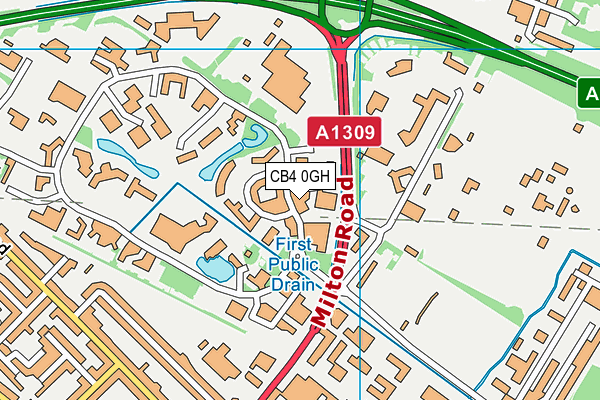 CB4 0GH map - OS VectorMap District (Ordnance Survey) CB4 0GH map - OS VectorMap District (Ordnance Survey)