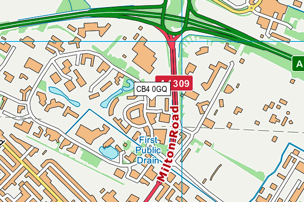 CB4 0GQ map - OS VectorMap District (Ordnance Survey) CB4 0GQ map - OS VectorMap District (Ordnance Survey)