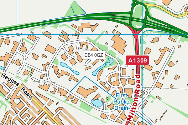 CB4 0GZ map - OS VectorMap District (Ordnance Survey) CB4 0GZ map - OS VectorMap District (Ordnance Survey)