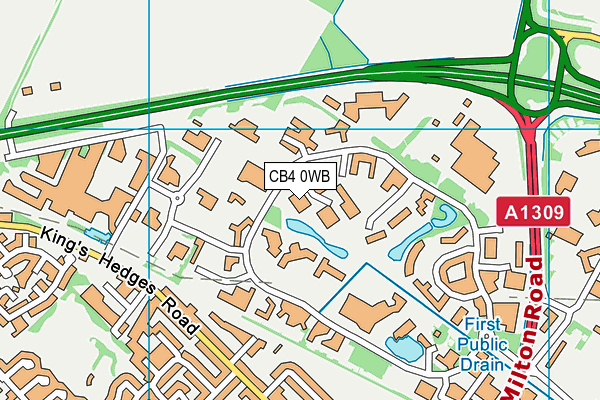 CB4 0WB map - OS VectorMap District (Ordnance Survey) CB4 0WB map - OS VectorMap District (Ordnance Survey)