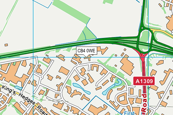 CB4 0WE map - OS VectorMap District (Ordnance Survey) CB4 0WE map - OS VectorMap District (Ordnance Survey)