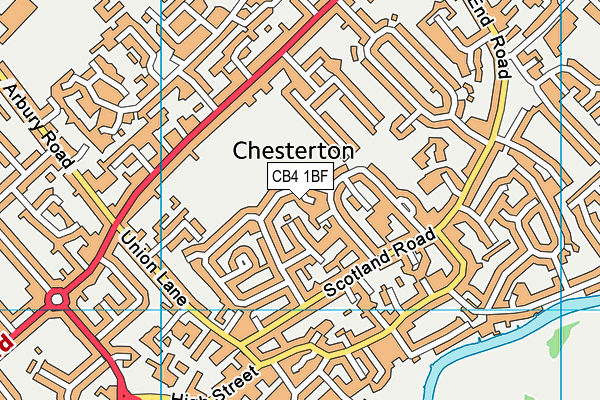 CB4 1BF map - OS VectorMap District (Ordnance Survey) CB4 1BF map - OS VectorMap District (Ordnance Survey)
