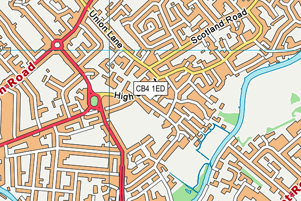 CB4 1ED map - OS VectorMap District (Ordnance Survey) CB4 1ED map - OS VectorMap District (Ordnance Survey)