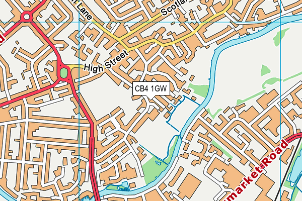 CB4 1GW map - OS VectorMap District (Ordnance Survey) CB4 1GW map - OS VectorMap District (Ordnance Survey)
