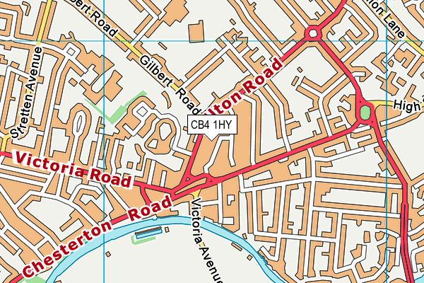 CB4 1HY map - OS VectorMap District (Ordnance Survey) CB4 1HY map - OS VectorMap District (Ordnance Survey)