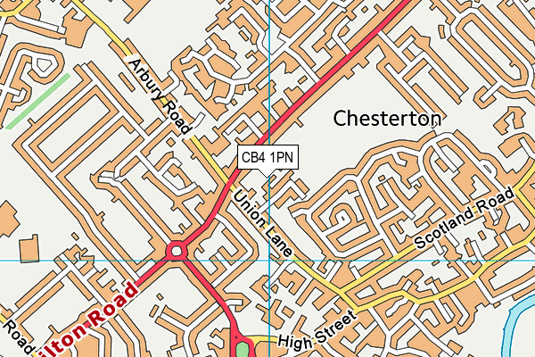CB4 1PN map - OS VectorMap District (Ordnance Survey) CB4 1PN map - OS VectorMap District (Ordnance Survey)