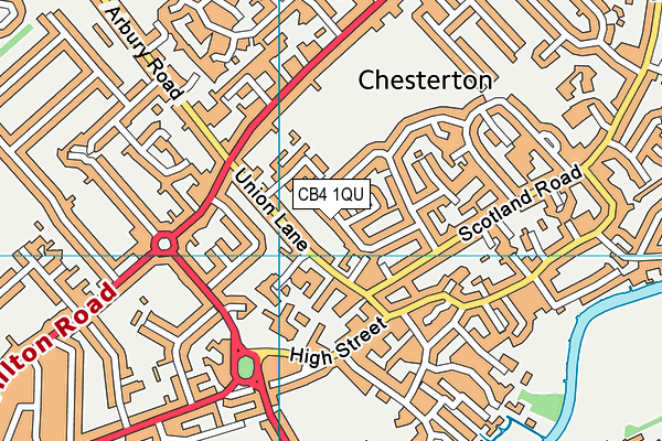 CB4 1QU map - OS VectorMap District (Ordnance Survey) CB4 1QU map - OS VectorMap District (Ordnance Survey)