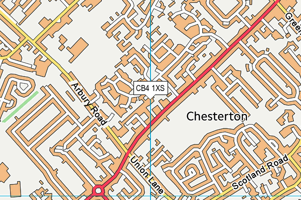 CB4 1XS map - OS VectorMap District (Ordnance Survey) CB4 1XS map - OS VectorMap District (Ordnance Survey)