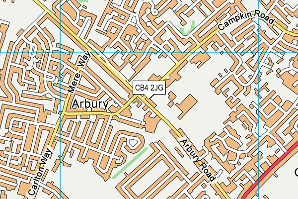 CB4 2JG map - OS VectorMap District (Ordnance Survey) CB4 2JG map - OS VectorMap District (Ordnance Survey)