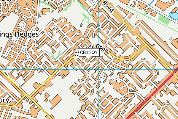 CB4 2QY map - OS VectorMap District (Ordnance Survey) CB4 2QY map - OS VectorMap District (Ordnance Survey)