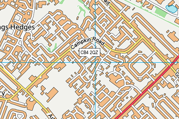 CB4 2QZ map - OS VectorMap District (Ordnance Survey) CB4 2QZ map - OS VectorMap District (Ordnance Survey)