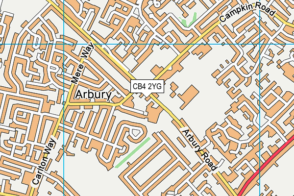 CB4 2YG map - OS VectorMap District (Ordnance Survey) CB4 2YG map - OS VectorMap District (Ordnance Survey)