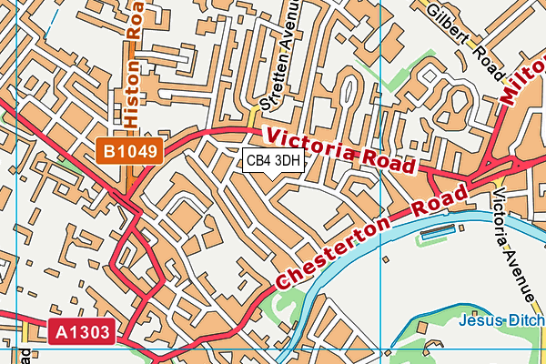 CB4 3DH map - OS VectorMap District (Ordnance Survey) CB4 3DH map - OS VectorMap District (Ordnance Survey)