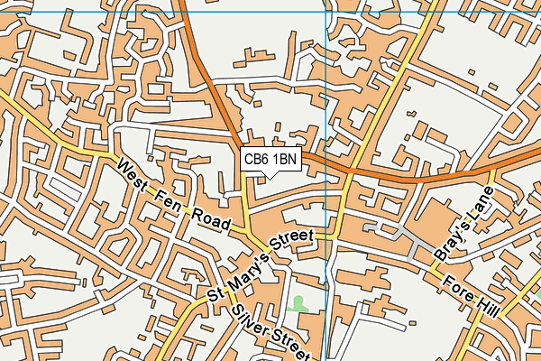 CB6 1BN map - OS VectorMap District (Ordnance Survey) CB6 1BN map - OS VectorMap District (Ordnance Survey)