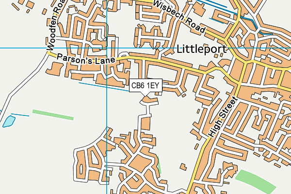 CB6 1EY map - OS VectorMap District (Ordnance Survey) CB6 1EY map - OS VectorMap District (Ordnance Survey)