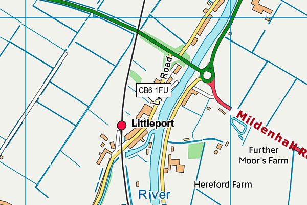 CB6 1FU map - OS VectorMap District (Ordnance Survey)
