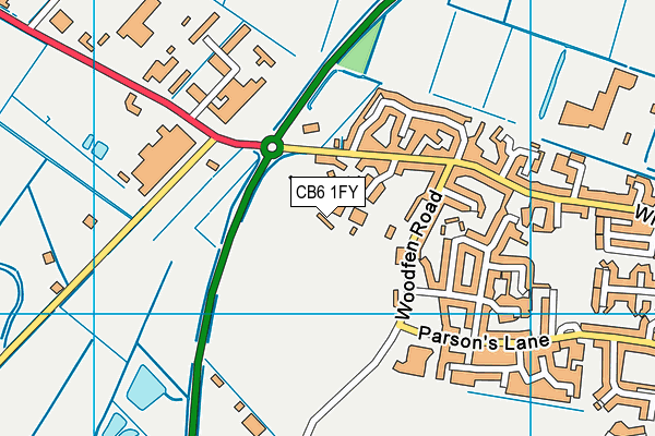 CB6 1FY map - OS VectorMap District (Ordnance Survey) CB6 1FY map - OS VectorMap District (Ordnance Survey)