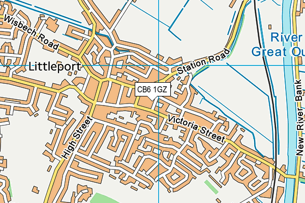 CB6 1GZ map - OS VectorMap District (Ordnance Survey) CB6 1GZ map - OS VectorMap District (Ordnance Survey)