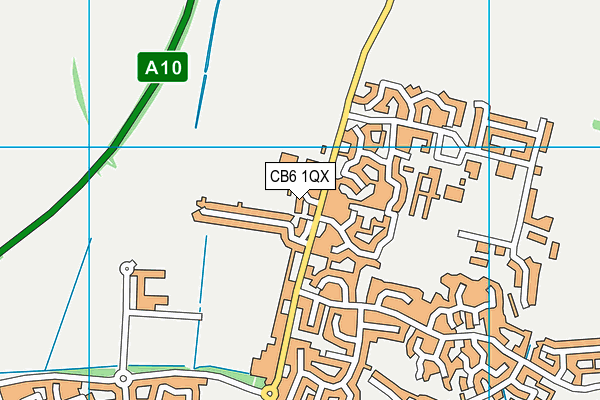 CB6 1QX map - OS VectorMap District (Ordnance Survey) CB6 1QX map - OS VectorMap District (Ordnance Survey)