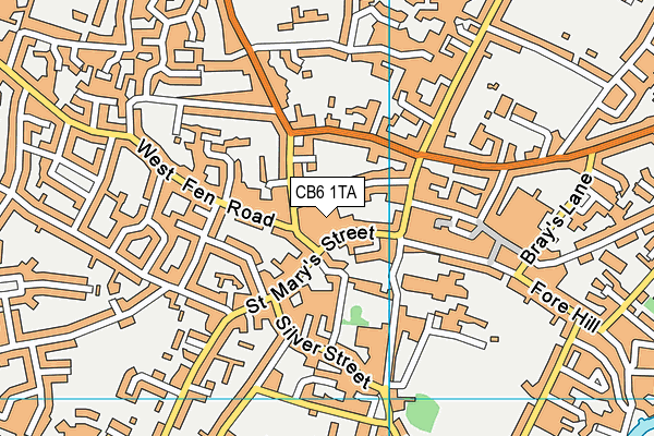 CB6 1TA map - OS VectorMap District (Ordnance Survey) CB6 1TA map - OS VectorMap District (Ordnance Survey)
