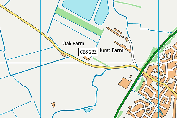 CB6 2BZ map - OS VectorMap District (Ordnance Survey) CB6 2BZ map - OS VectorMap District (Ordnance Survey)