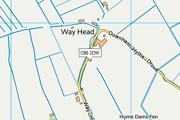 CB6 2DW map - OS VectorMap District (Ordnance Survey) CB6 2DW map - OS VectorMap District (Ordnance Survey)