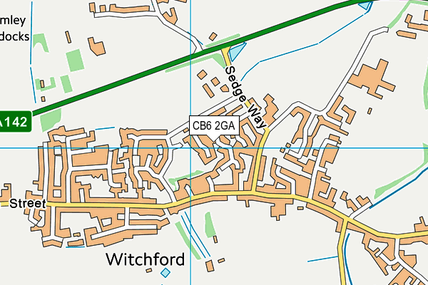 CB6 2GA map - OS VectorMap District (Ordnance Survey) CB6 2GA map - OS VectorMap District (Ordnance Survey)