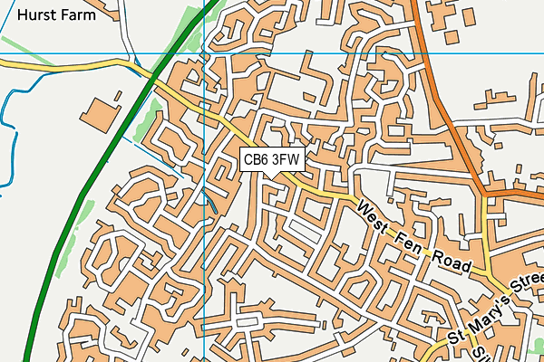 CB6 3FW map - OS VectorMap District (Ordnance Survey) CB6 3FW map - OS VectorMap District (Ordnance Survey)