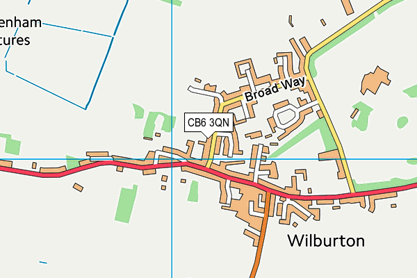 CB6 3QN map - OS VectorMap District (Ordnance Survey) CB6 3QN map - OS VectorMap District (Ordnance Survey)