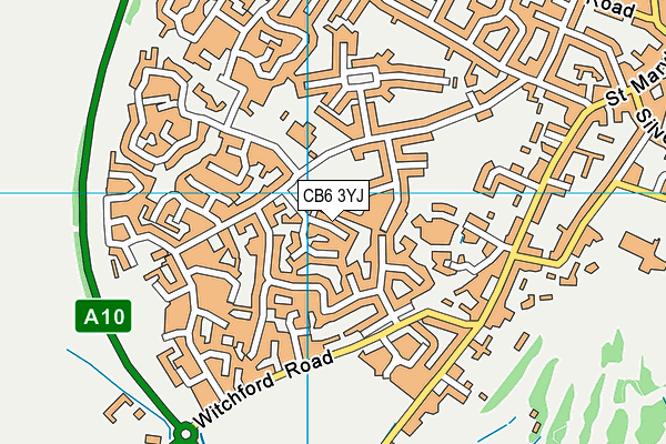 CB6 3YJ map - OS VectorMap District (Ordnance Survey) CB6 3YJ map - OS VectorMap District (Ordnance Survey)