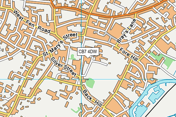 CB7 4DW map - OS VectorMap District (Ordnance Survey) CB7 4DW map - OS VectorMap District (Ordnance Survey)