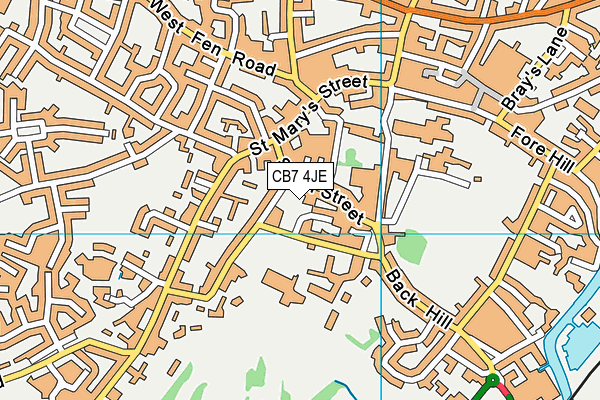 CB7 4JE map - OS VectorMap District (Ordnance Survey) CB7 4JE map - OS VectorMap District (Ordnance Survey)