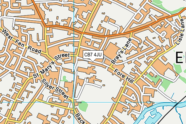 CB7 4JU map - OS VectorMap District (Ordnance Survey) CB7 4JU map - OS VectorMap District (Ordnance Survey)