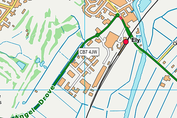 CB7 4JW map - OS VectorMap District (Ordnance Survey) CB7 4JW map - OS VectorMap District (Ordnance Survey)