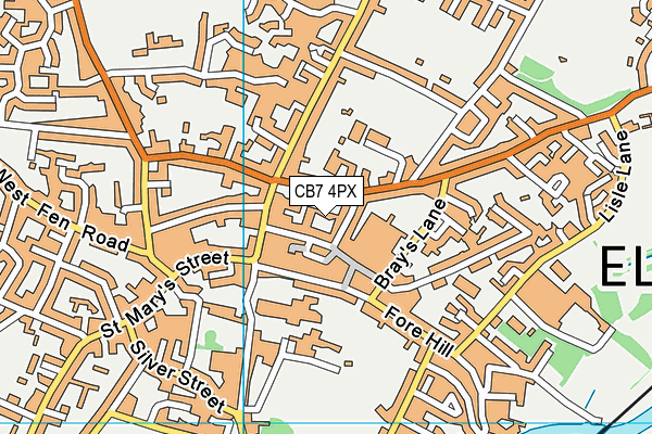 CB7 4PX map - OS VectorMap District (Ordnance Survey) CB7 4PX map - OS VectorMap District (Ordnance Survey)