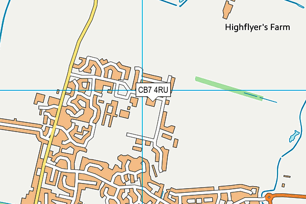 CB7 4RU map - OS VectorMap District (Ordnance Survey) CB7 4RU map - OS VectorMap District (Ordnance Survey)
