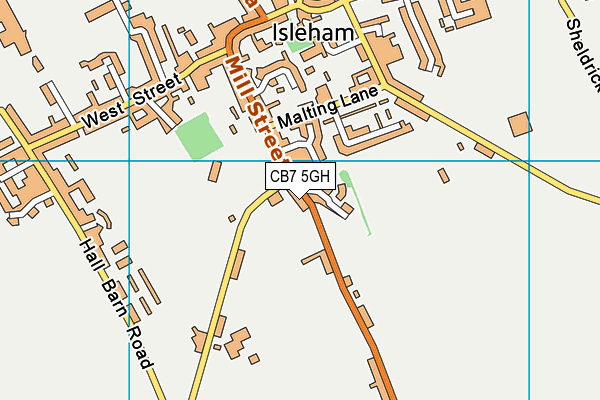 CB7 5GH map - OS VectorMap District (Ordnance Survey) CB7 5GH map - OS VectorMap District (Ordnance Survey)
