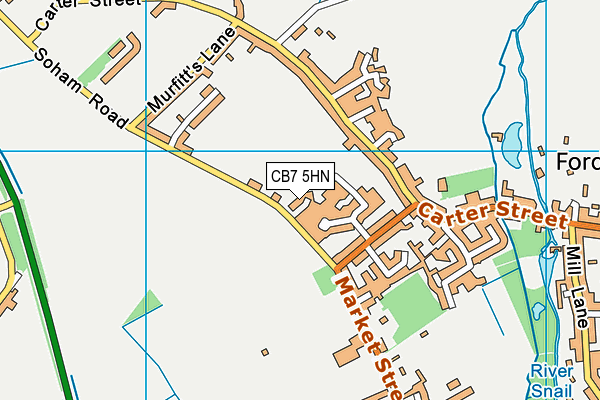 CB7 5HN map - OS VectorMap District (Ordnance Survey) CB7 5HN map - OS VectorMap District (Ordnance Survey)