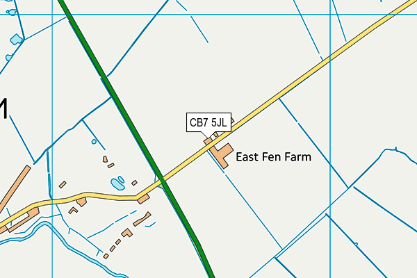 CB7 5JL map - OS VectorMap District (Ordnance Survey)