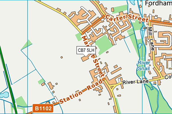 CB7 5LH map - OS VectorMap District (Ordnance Survey) CB7 5LH map - OS VectorMap District (Ordnance Survey)