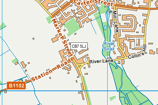 CB7 5LJ map - OS VectorMap District (Ordnance Survey) CB7 5LJ map - OS VectorMap District (Ordnance Survey)