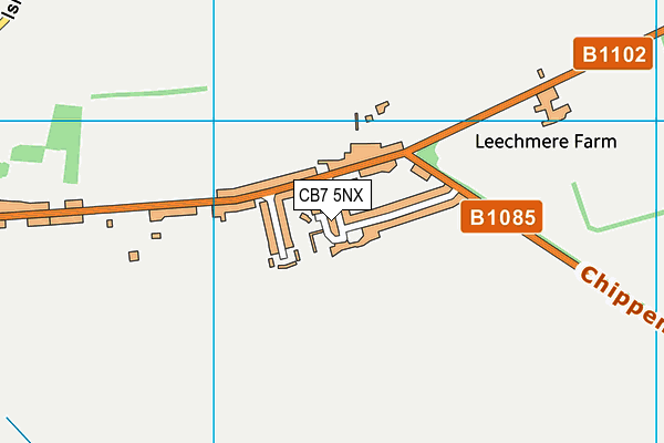 CB7 5NX map - OS VectorMap District (Ordnance Survey) CB7 5NX map - OS VectorMap District (Ordnance Survey)