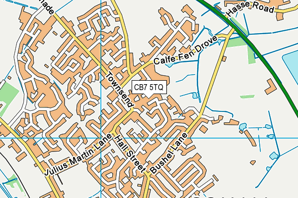 CB7 5TQ map - OS VectorMap District (Ordnance Survey) CB7 5TQ map - OS VectorMap District (Ordnance Survey)