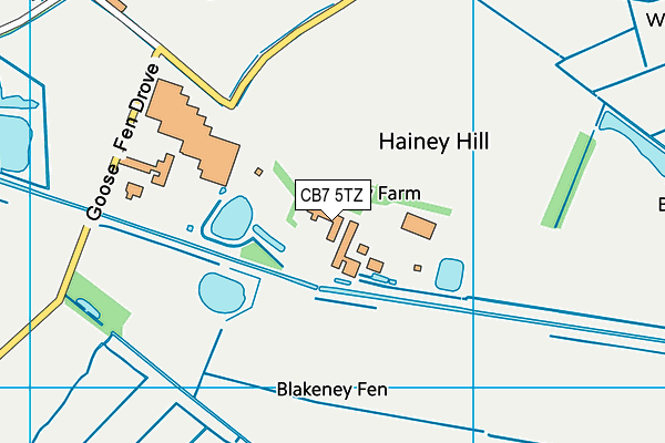CB7 5TZ map - OS VectorMap District (Ordnance Survey) CB7 5TZ map - OS VectorMap District (Ordnance Survey)